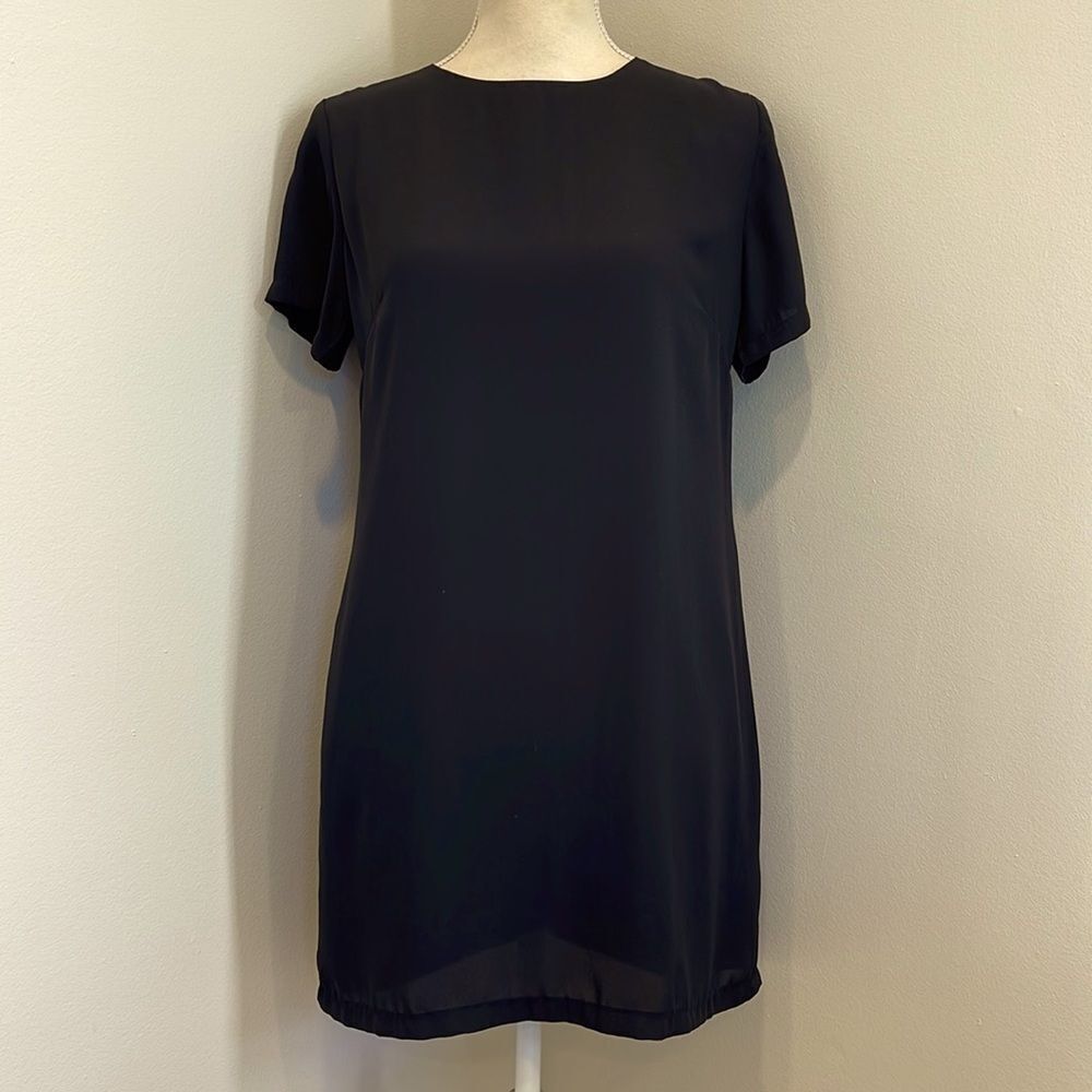 Olivaceous Black Shift Dress with Exposed Back Zipper (NWT)